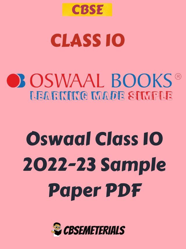 Oswaal Class 10 2022-23 Sample Paper PDF Download
